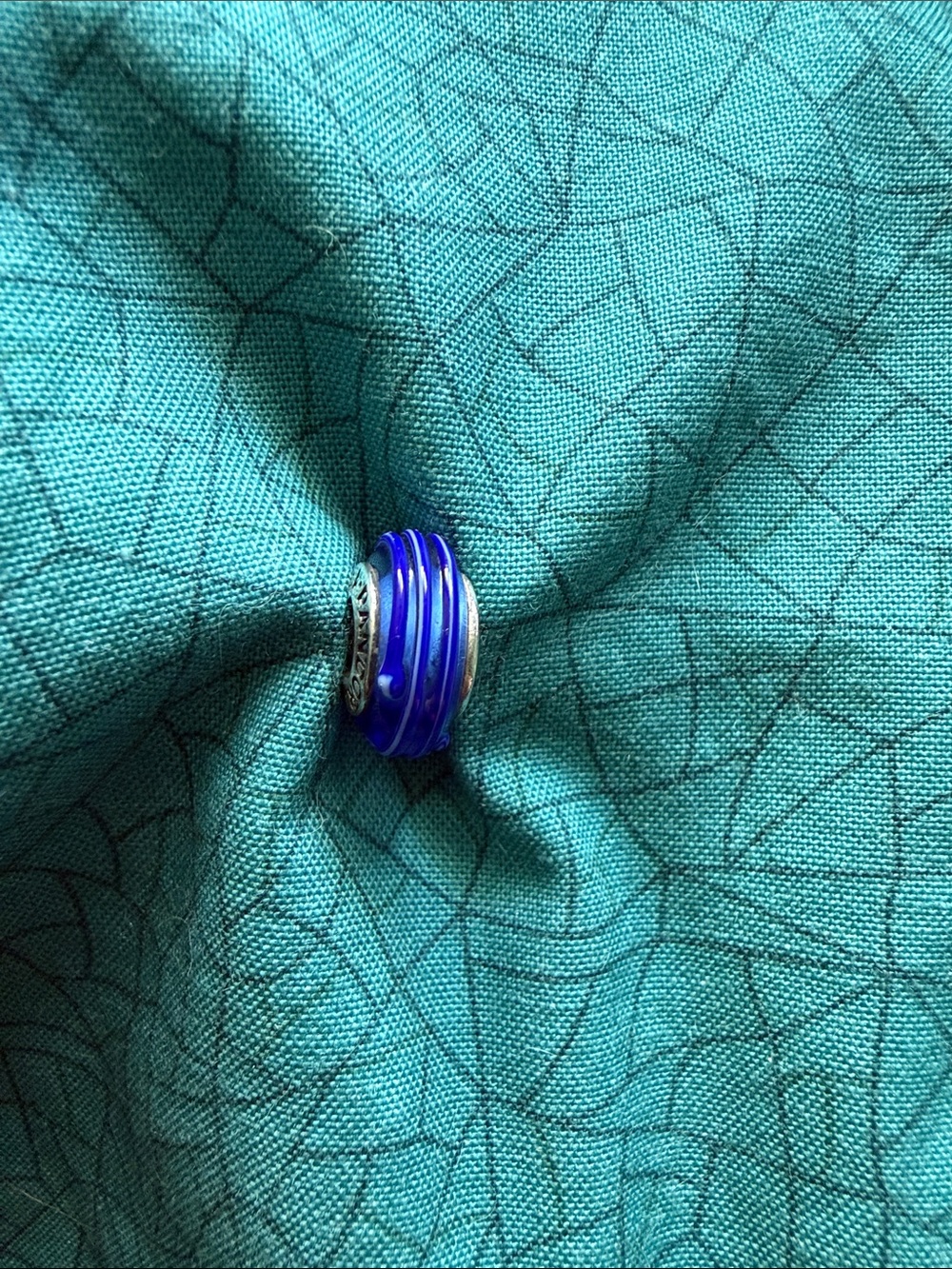 Pandora “Blue Ribbon” Murano Glass Charm